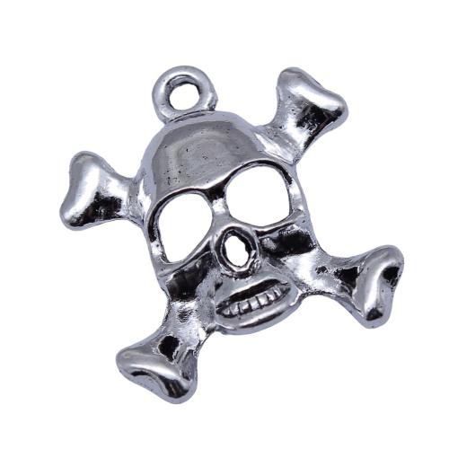 Pendentifs crâne en alliage de zinc, crane, Placage, DIY Vendu par sac