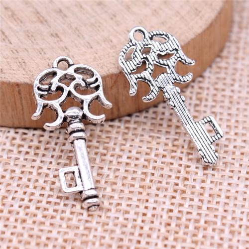 Colgantes de Aleación de Zinc en Forma Llave, chapado, Bricolaje & hueco, más colores para la opción, 20PCs/Bolsa, Vendido por Bolsa