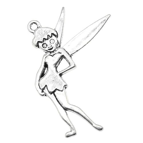 Colgantes de Aleación de Zinc en Forma Personaje, Hadas, chapado, Bricolaje & hueco, 10PCs/Bolsa, Vendido por Bolsa