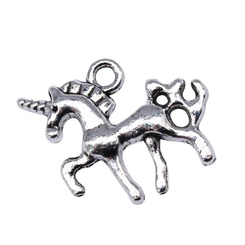 Bijoux pendentifs en Zinc alliage , alliage de zinc, Licorne, Placage, DIY Vendu par sac