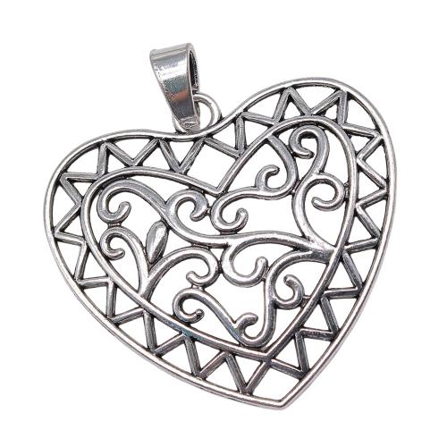 Colgantes de Aleación de Zinc en Forma de Corazón, chapado, Bricolaje & hueco, Vendido por UD