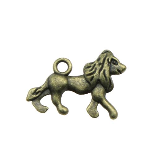 Zinc Alloy Animal Pendants, Dog, plated, DIY, antique bronze color 
