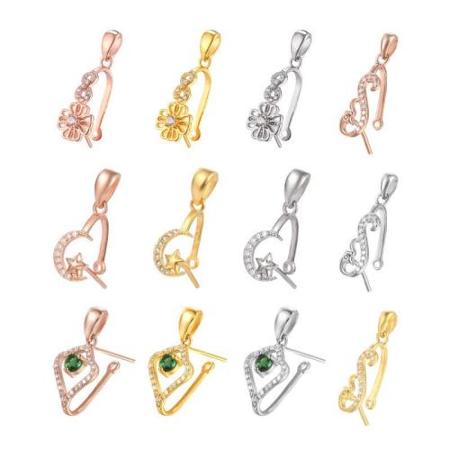 925er Sterling Silber Anhängerschlaufe, mit Türkis, DIY & verschiedene Stile für Wahl & mit Strass, verkauft von PC[