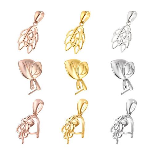 Sterlingsilber Kneifen Schlaufe, 925er Sterling Silber, DIY & verschiedene Stile für Wahl, verkauft von PC[