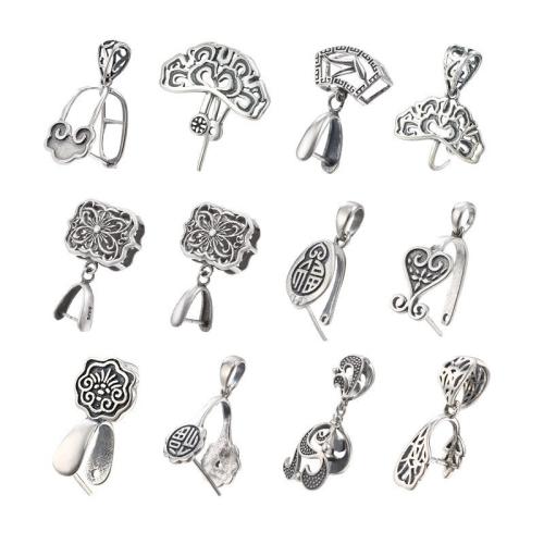 Sterlingsilber Kneifen Schlaufe, 925er Sterling Silber, Vintage & DIY & verschiedene Stile für Wahl, verkauft von PC[