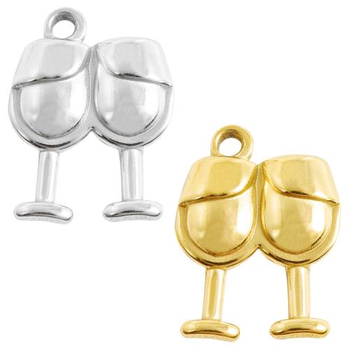 Stainless Steel Pendants, 304 Stainless Steel, Cup, plated, DIY 