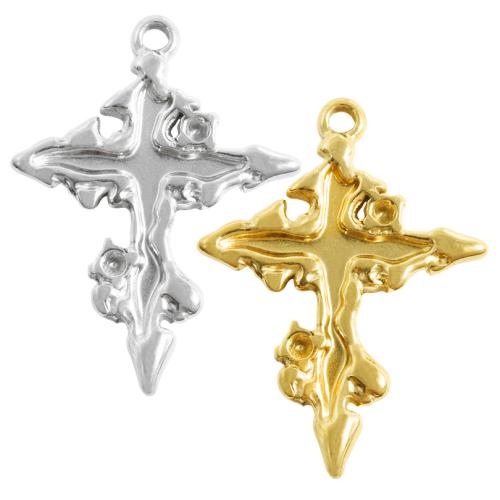 Monture de pendentif en acier inoxydable, Acier inoxydable 304, croix, Placage, DIY, plus de couleurs à choisir Vendu par sac