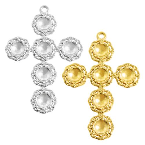 Monture de pendentif en acier inoxydable, Acier inoxydable 304, croix, Placage, DIY, plus de couleurs à choisir Vendu par sac