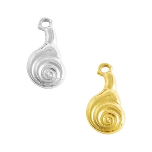 Pendentifs d'animaux en acier inoxydable , Acier inoxydable 304, escargot, Placage, DIY, plus de couleurs à choisir Vendu par sac