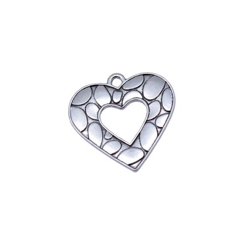 Colgantes de Aleación de Zinc en Forma de Corazón, chapado, Bricolaje & hueco, 10PCs/Bolsa, Vendido por Bolsa