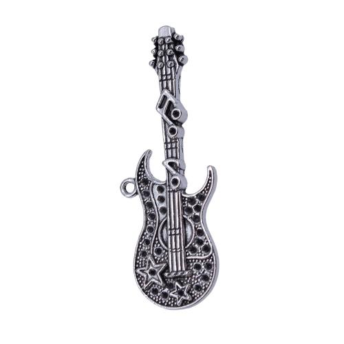 Pendentifs en alliage de zinc Instrument de musique en forme, guitare, Placage, DIY, Vendu par PC