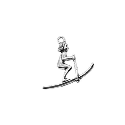 Colgantes de Aleación de Zinc en Forma Personaje, chapado, Bricolaje & hueco, 10PCs/Bolsa, Vendido por Bolsa