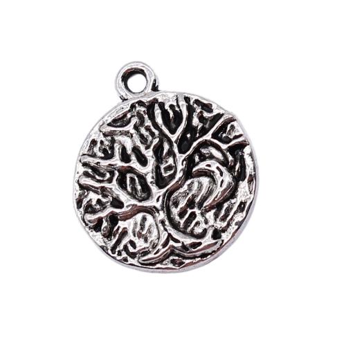 Bijoux pendentifs en Zinc alliage , alliage de zinc, Rond, Placage, DIY Vendu par sac