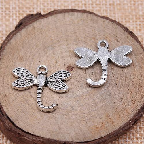 Zinc Alloy Animal Pendants, Dragonfly, plated, DIY 