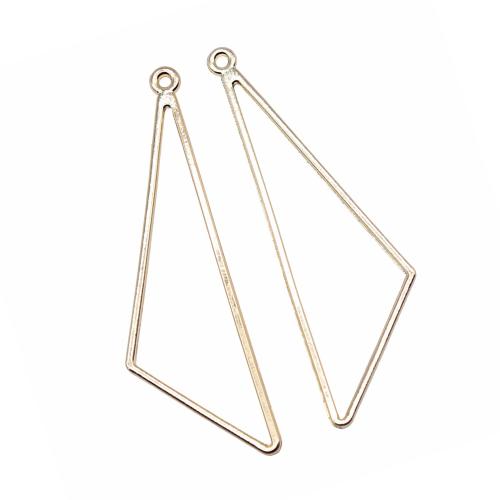 Bijoux pendentifs en Zinc alliage , alliage de zinc, triangle, Placage, DIY & creux Vendu par sac
