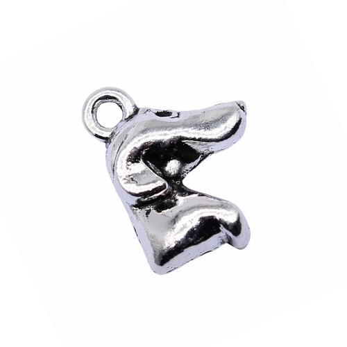 Zinc Alloy Animal Pendants, plated, DIY, antique silver color 