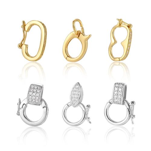 Sterlingsilber Schmuck Schlaufe, 925er Sterling Silber, DIY & verschiedene Stile für Wahl & mit Strass, verkauft von PC