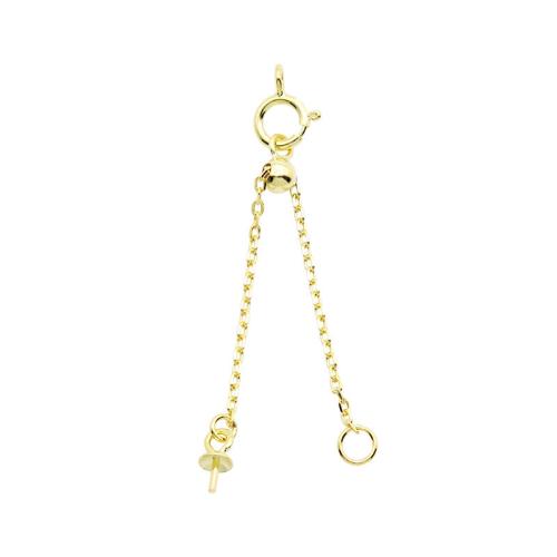 Cadena de extensor de plata esterlina, Plata de ley 925, Cadena cruzada & Bricolaje, más colores para la opción, longitud:aproximado 45 mm, Vendido por UD