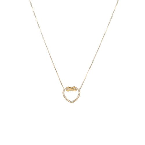 ステンレス鋼のジュエリーネックレス, 304ステンレススチール, メッキ, 女性用 & ライン石のある & くり抜き, 無色, 売り手 パソコン