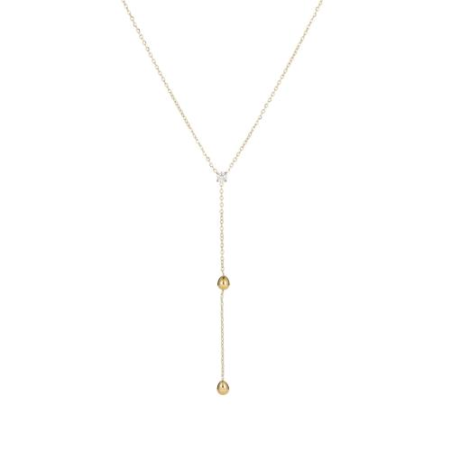 Zirkonia Edelstahl Halskette, 304 Edelstahl, mit kubischer Zirkonia, plattiert, Modeschmuck & für Frau, keine, verkauft von PC