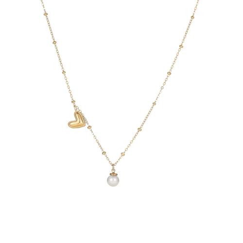 ステンレス鋼のジュエリーネックレス, 304ステンレススチール, とともに プラスチック製パール, メッキ, ファッションジュエリー & 女性用, 無色, 売り手 パソコン