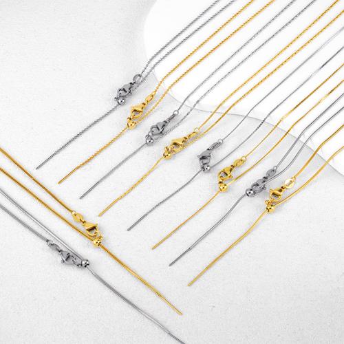Stainless Steel Chain Necklace, 304 Stainless Steel, plated, DIY & Unisex 