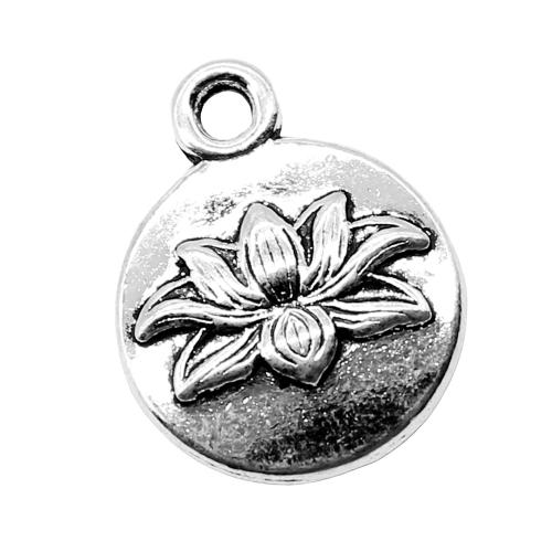 Colgantes de Aleación de Zinc en Forma Flor, Esférico, chapado, Bricolaje, 10PCs/Bolsa, Vendido por Bolsa