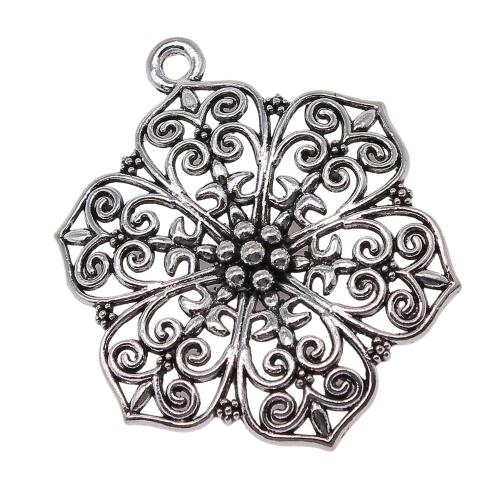 Colgantes de Aleación de Zinc en Forma Flor, chapado, Bricolaje & hueco, Vendido por UD