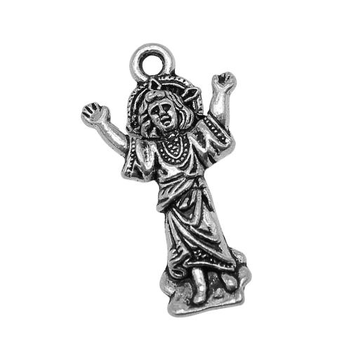 Colgantes de Aleación de Zinc en Forma Personaje, chapado, Bricolaje, 10PCs/Bolsa, Vendido por Bolsa