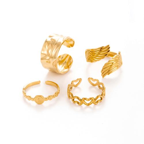 Bague en acier inoxydable, Acier inoxydable 304, Placage, bijoux de mode & styles différents pour le choix & pour femme, plus de couleurs à choisir, Vendu par PC