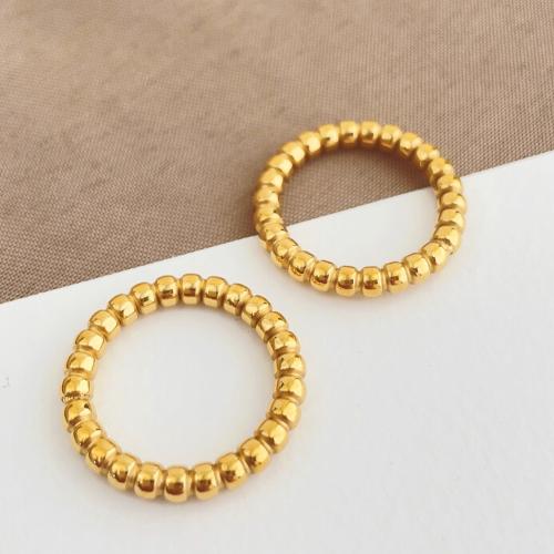 Bague en acier inoxydable, Acier inoxydable 304, Plaqué or 18K, bijoux de mode & normes différentes pour le choix & pour femme, Vendu par PC