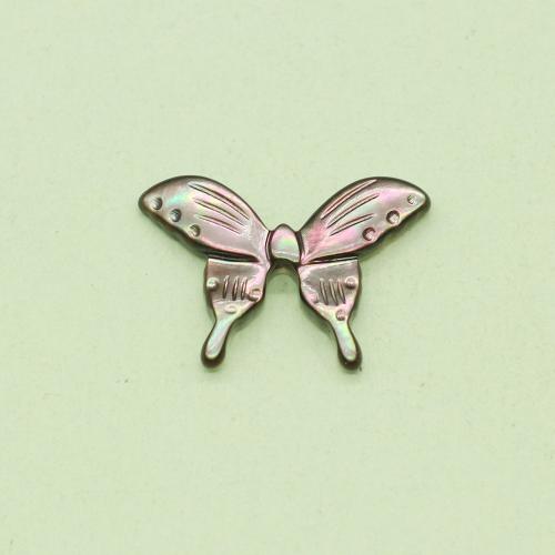 cabujón de concha negra , Negro+Lip+Shell, Mariposa, Bricolaje, color mixto, Vendido por UD