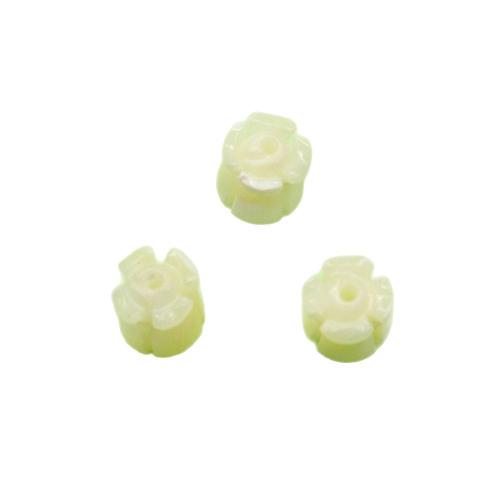 Weiße Lippenschale Perlen, Blume, DIY, gemischte Farben, verkauft von PC