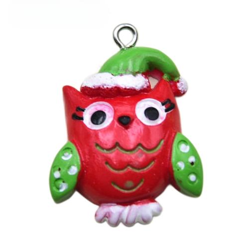 Pendentif de Noël Résine, avec fer, Placage de couleur argentée, DIY & émail, plus de couleurs à choisir Vendu par sac