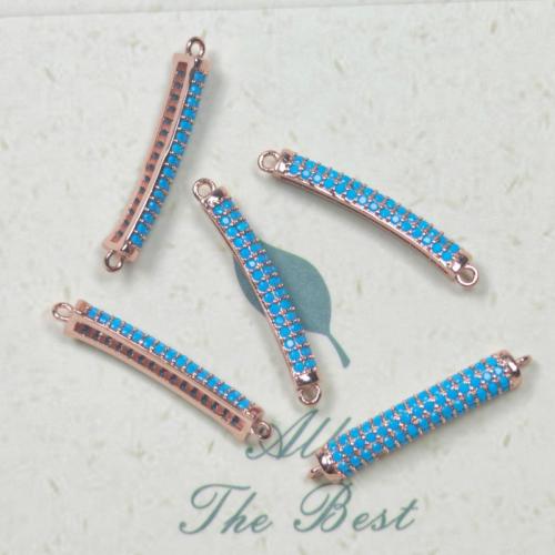 Цирконий Микро вымощает Латунный разъем, Латунь, Другое покрытие, DIY & инкрустированное микро кубического циркония, разноцветный, продается PC