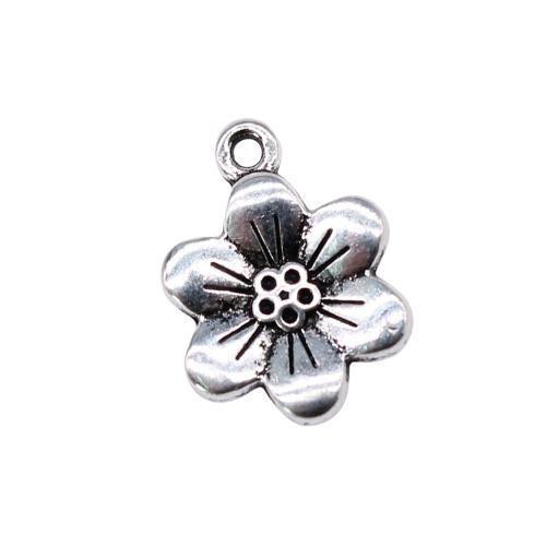 Colgantes de Aleación de Zinc en Forma Flor, chapado, Bricolaje, 20PCs/UD, Vendido por UD