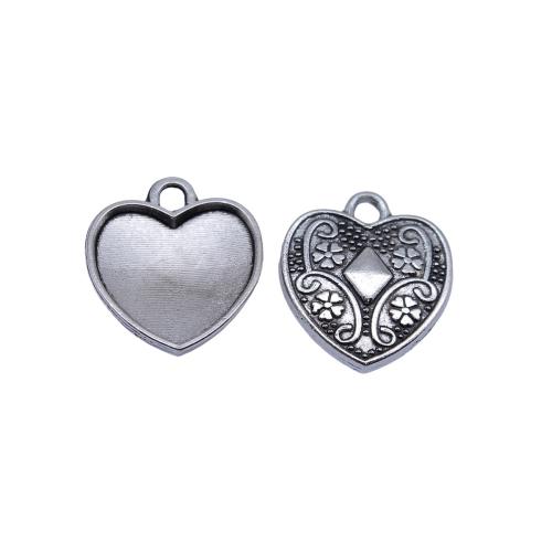 Colgantes de Aleación de Zinc en Forma de Corazón, chapado, Bricolaje, 20PCs/Bolsa, Vendido por Bolsa