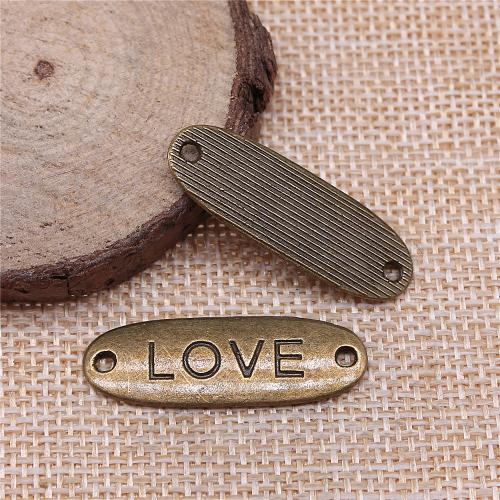 Zink Legierung Anhänger Verbinder, Zinklegierung, plattiert, DIY, antike Bronzefarbe, 34x11mm, 10PCs/Tasche, verkauft von Tasche
