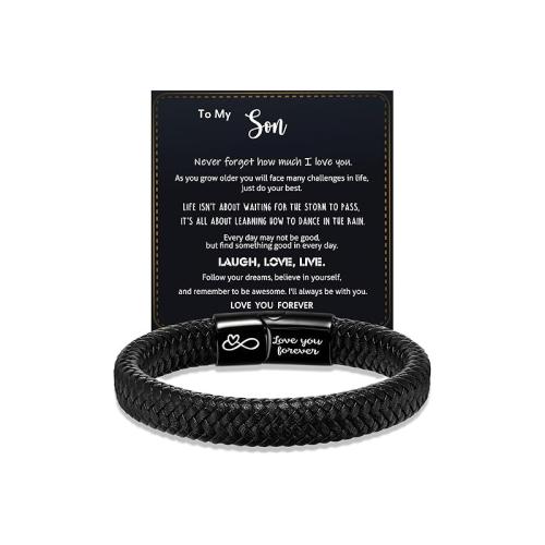cuir PU bracelet, différents matériaux pour le choix & styles différents pour le choix & pour homme Environ 8.5 pouce, Vendu par PC