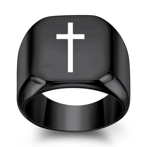 Bague en acier inoxydable, Acier inoxydable 304, Placage de couleur d'or, bijoux de mode & motif laser, plus de couleurs à choisir, Vendu par PC