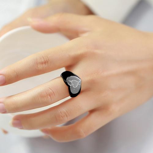 Bague en acier inoxydable, Acier inoxydable 304, Placage de couleur d'or, bijoux de mode & motif laser, plus de couleurs à choisir, Vendu par PC