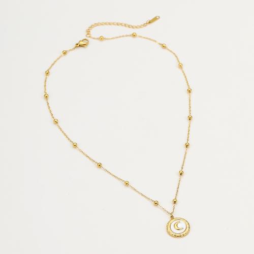 Parures de bijoux en acier inoxydable, Acier inoxydable 304, avec coquille blanche, Plaqué or 18K, bijoux de mode & styles différents pour le choix & pour femme, Vendu par PC