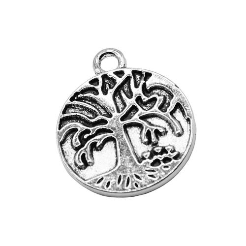 Bijoux pendentifs en Zinc alliage , alliage de zinc, Rond, Placage, DIY Vendu par sac