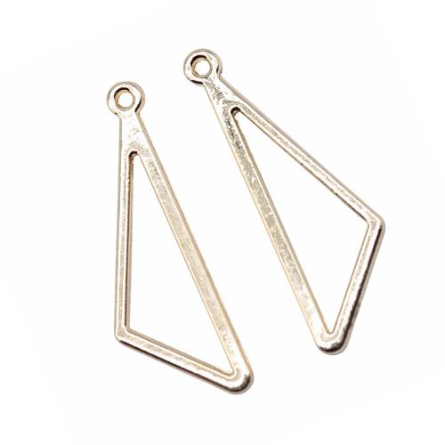 Bijoux pendentifs en Zinc alliage , alliage de zinc, triangle, Placage, DIY Vendu par sac