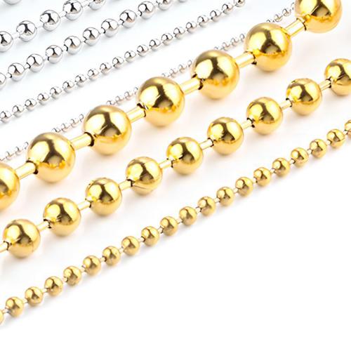 Stainless Steel Ball Chain, 304 Stainless Steel, plated, DIY 