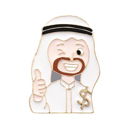 Broche émail, alliage de zinc, unisexe & styles différents pour le choix, doré, Vendu par PC