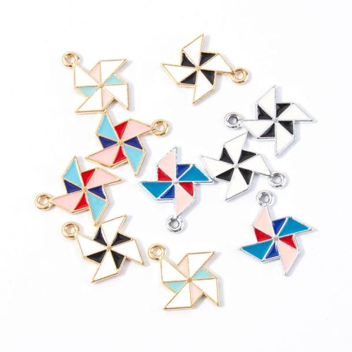 Colgantes de esmalte de la aleación del cinc, aleación de zinc, Molinete, chapado, Bricolaje, más colores para la opción, 10PCs/Bolsa, Vendido por Bolsa