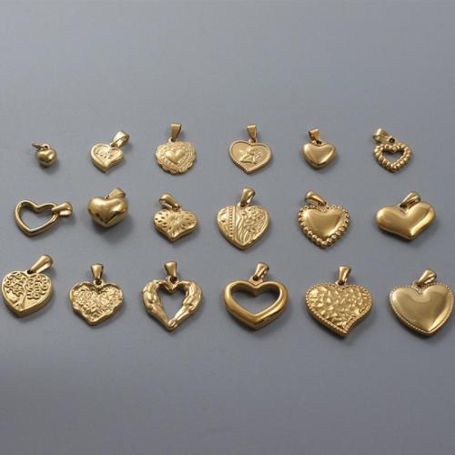 チタンペンダント
, チタン鋼, ハート形, ゴールドメッキ, DIY & 異なるスタイルを選択, 売り手 パソコン