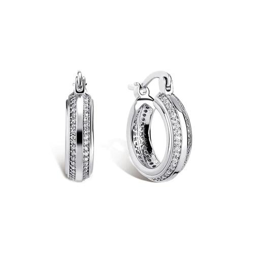 Befestiger Zirkonia Messing Ohrring, plattiert, Modeschmuck & Micro pave Zirkonia & für Frau, keine, verkauft von Paar