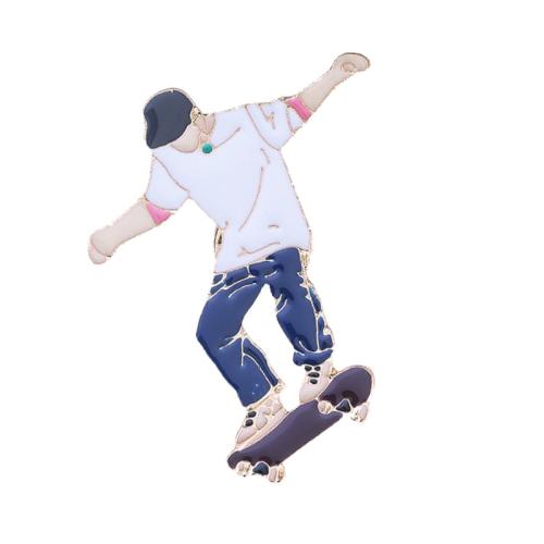 Broche émail, alliage de zinc, unisexe, doré, Vendu par PC